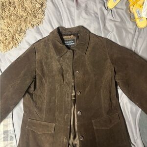 Suede Brown Leather Jacket